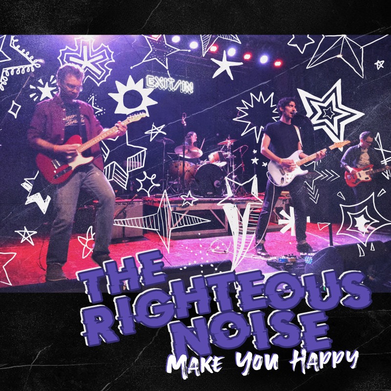Make You Happy single cover: the band performing live on stage